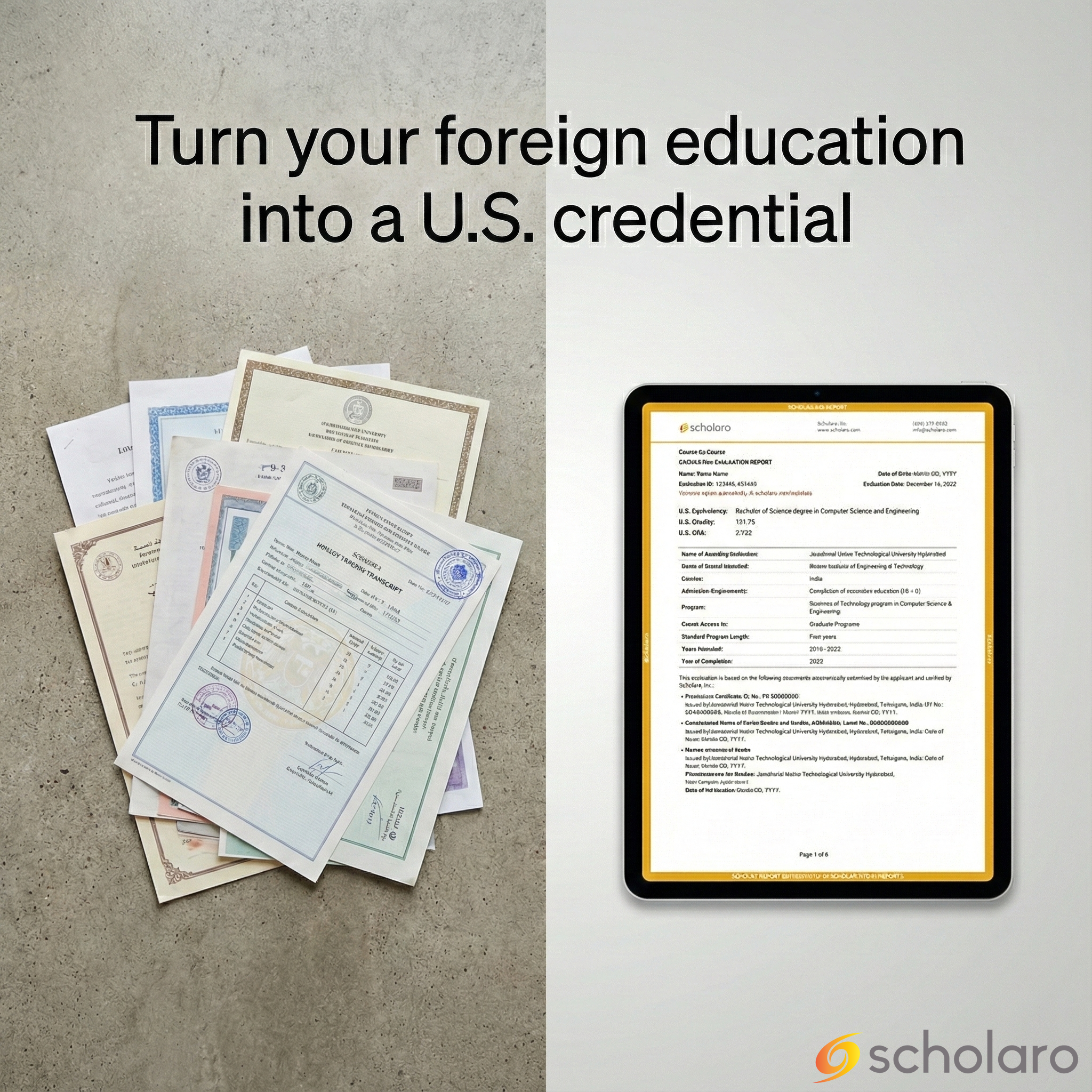Turn your foreign education into a U.S. credential